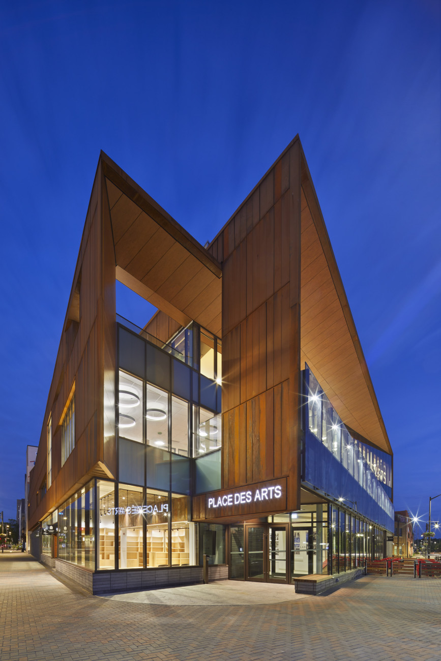 Place des Arts Sudbury Moriyama Teshima Architects Ontario Canada culture construction grand opening Belanger Salach
