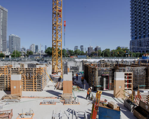 Limberlost Place Construction – Suspended Slab Formwork Starting!