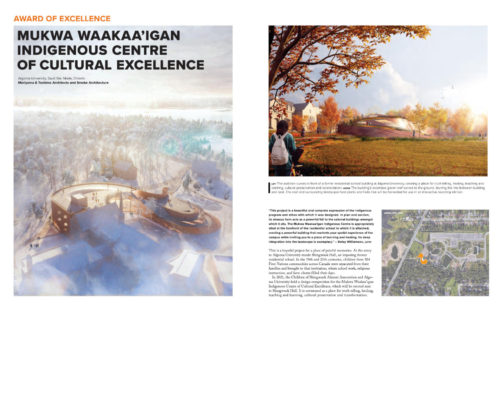 Mukwa Waakaa’igan Recipient of Canadian Architect Award of Excellence