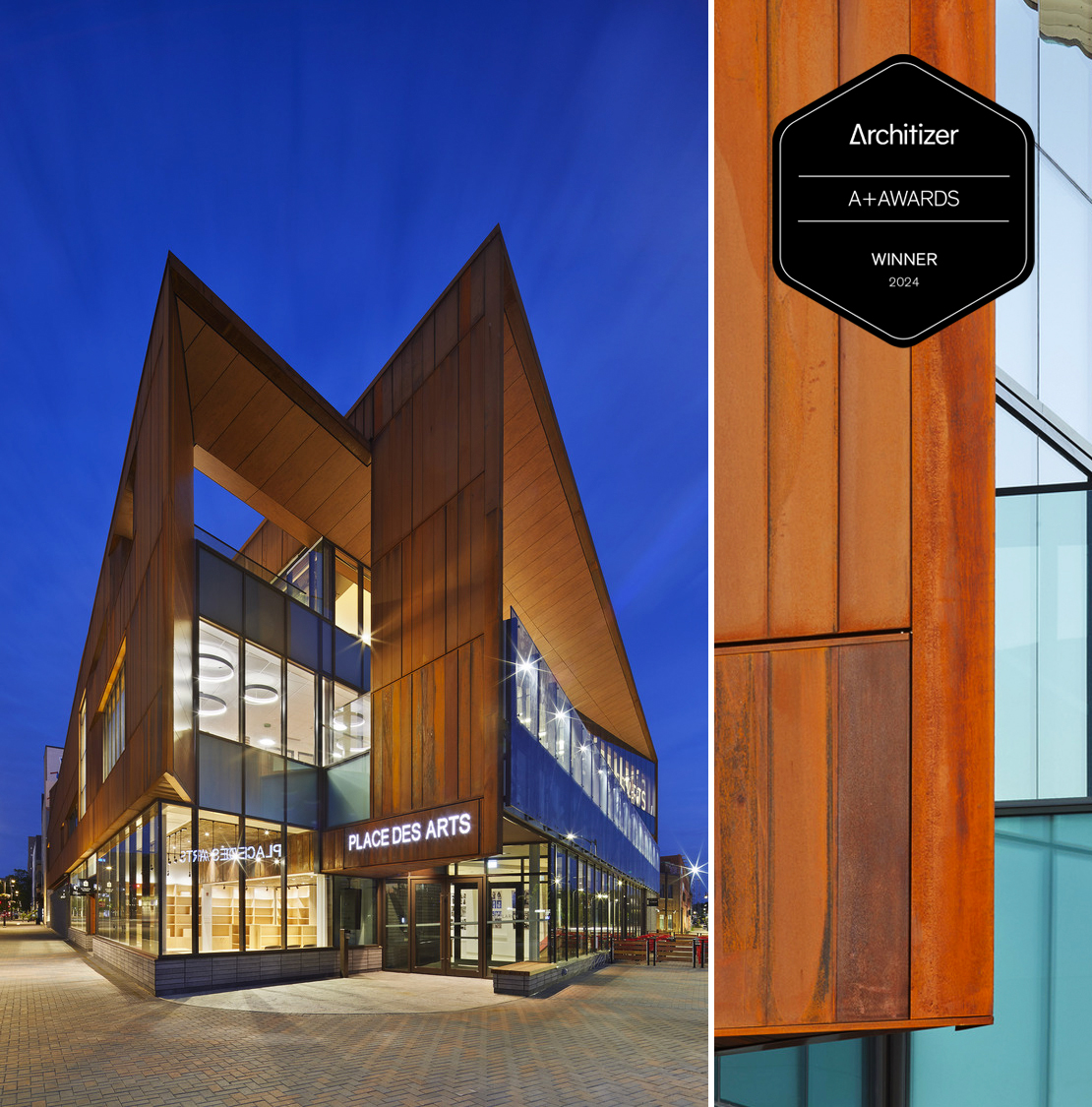 Place des Arts Selected as Jury Winner in Architizer A+Awards!