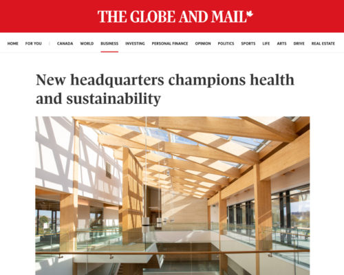The Globe and Mail Features MTA’s OSSTF Headquarters as a Model of Sustainable Workplace Design